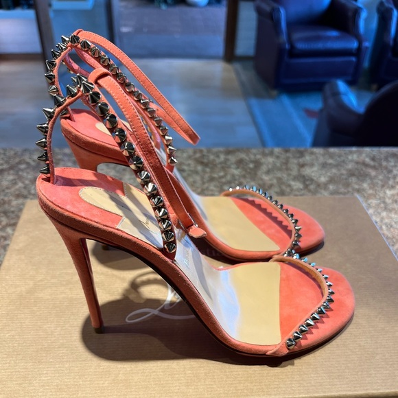 Christian Louboutin So Me 100 Suede Pink Heels - Picture 6 of 6